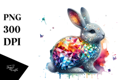 Colorful Bunny Diamonds PNG Product Image 1