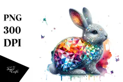 Colorful Bunny Diamonds PNG Product Image 1