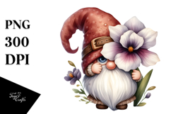 Cute Floral GNOME PNG Product Image 1