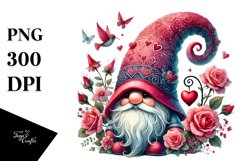 Detailed Valentines Gnome PNG Product Image 1