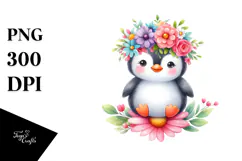 Colorful Cartoon Penguin | Print Design Product Image 1