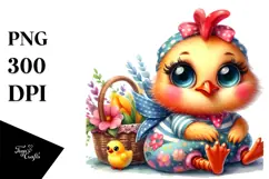 Goofy Baby Rooster Resting on Carusell PNG Product Image 1