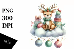 Whimsical Deer Wrapped in Christmas Ornaments Product Image 3