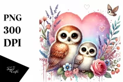Baby Macaw with Heart, PNG Product Image 1