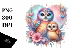 Baby Macaw with Heart, PNG Product Image 1