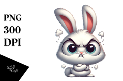 Dramatic Rabbit with Toy Carrot, PNG Product Image 1