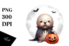 Cute Baby Walrus for Halloween PNG Product Image 1