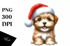 a Cute Watercolor Puppy PNG Product Image 1