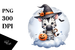 Cute Halloween Zebra PNG Product Image 1