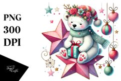Adorned Polar Bear Star PNG Product Image 1