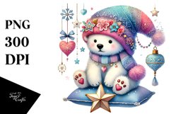 Adorned Polar Bear Star PNG Product Image 1