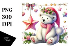 Adorned Polar Bear Star PNG Product Image 1