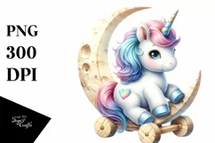 Pastel Baby Unicorn | Fantasy Clipart Product Image 3