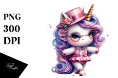 Colorful Baby Unicorn Jazz Dancer&#039;s Outfit PNG Product Image 3