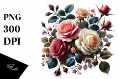 Roses Painting PNG Product Image 1