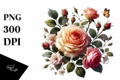 Roses Digital Painting PNG Product Image 1
