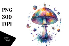 Vibrant Magical Mushroom Tarot PNG Product Image 1