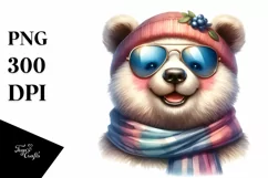 Vibrant Bear Watercolor | Sublimation Clipart Product Image 1