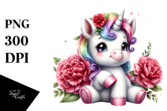 Pastel Baby Unicorn | Unique Clipart Product Image 1