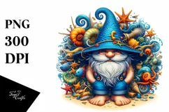 Vibrant Gnome Digital Painting | Sublimation Clipart Product Image 1