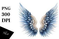 Angel Wings Watercolor Clipart Product Image 3