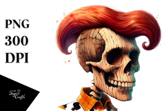 Woody the Woodpecker Skull with Hair, Transparent PNG Product Image 1