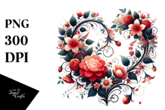 Floral Heart PNG Product Image 1