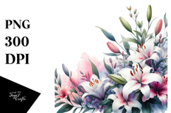 Vibrant Lily Frame PNG Product Image 1