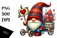 Gnome with I Love You Sign PNG Product Image 1