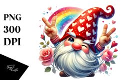 Winking Valentines Gnome PNG Product Image 1