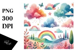 Cloud Watercolor PNG Product Image 1