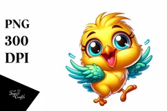 Cute Baby Canary Moon Dance Clipart Product Image 3