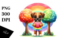 Rainbow Tree Boxer PNG Product Image 1
