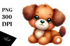 colorful Old Plush Dog Clipart Product Image 3