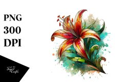 Abstract Lily Splash Clipart Product Image 3