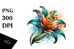 Abstract Lily Splash Clipart Product Image 1