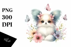 Watercolor Cute Pastel Papillon | Clipart Product Image 3