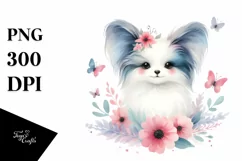 Watercolor Cute Pastel Papillon | Clipart Product Image 3