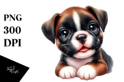 Baby Boxer, Watercolor PNG Product Image 1