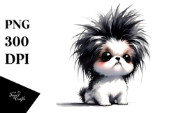 Expressive Japanese Chin Watercolor Product Image 1