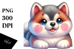 Happy Baby Akita, PNG Product Image 1