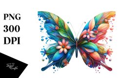 Abstract Vibrant Butterfly PNG Product Image 3