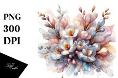 Golden Abstract Freesia | Clipart Product Image 3