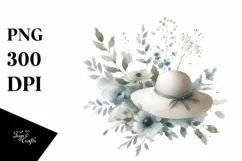 Washed Watercolor with HAT | Tshirt|Tumbler|Mug|Clipart Product Image 3