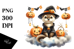 Otter Dressed for Halloween, PNG Product Image 1