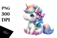 Cute Baby Unicorn Photographing | Sublimation | Clipart Product Image 1