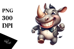Rhino with Winking Eye, High-Res PNG Product Image 1