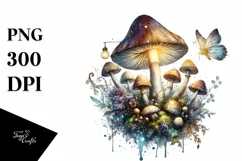 Detailed Magical Mushroom PNG Product Image 3