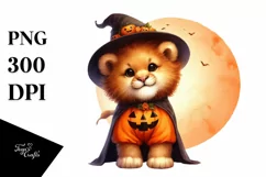 Cute Halloween Lion, High-Res PNG Product Image 1