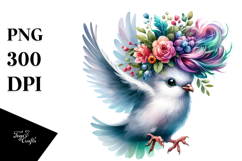 Aggressive Jumping Dove, Transparent PNG Product Image 1